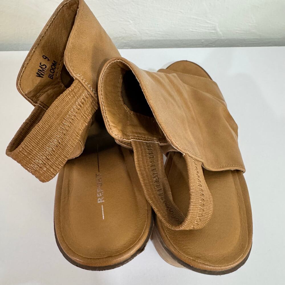 Report Suede Booties Black Open Toe Size 9 - image 5